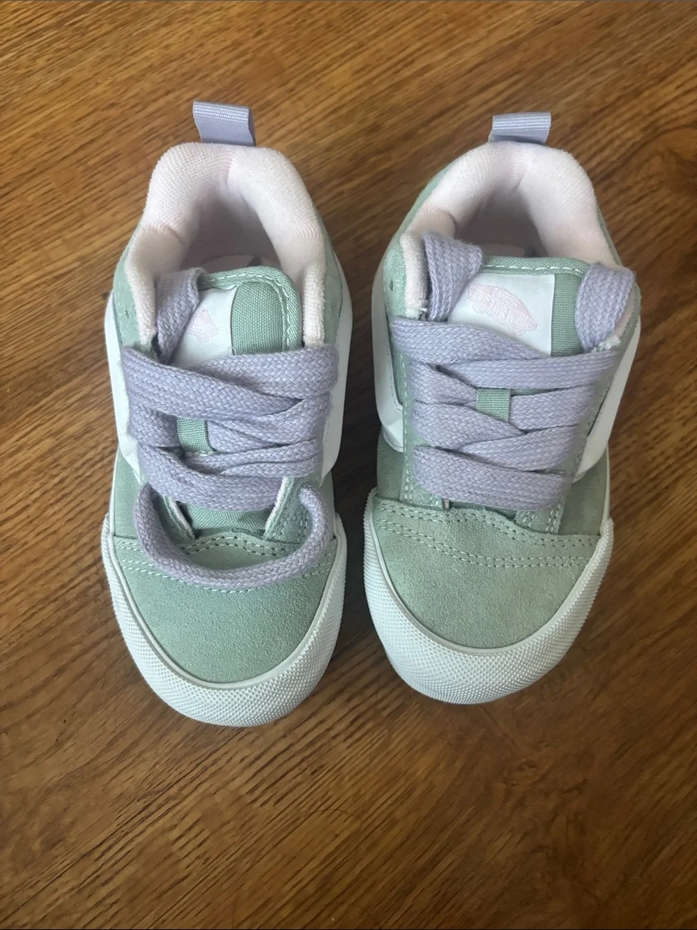 Vans Kids Mint Green & Lavender Lace Skate Sneakers